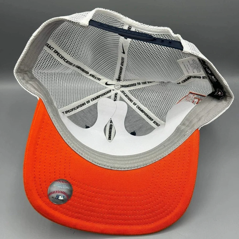 Houston Astros x Nike Pro Trucker Hat Men M-L Navy Orange‎ Dri-Fit Snap Back New